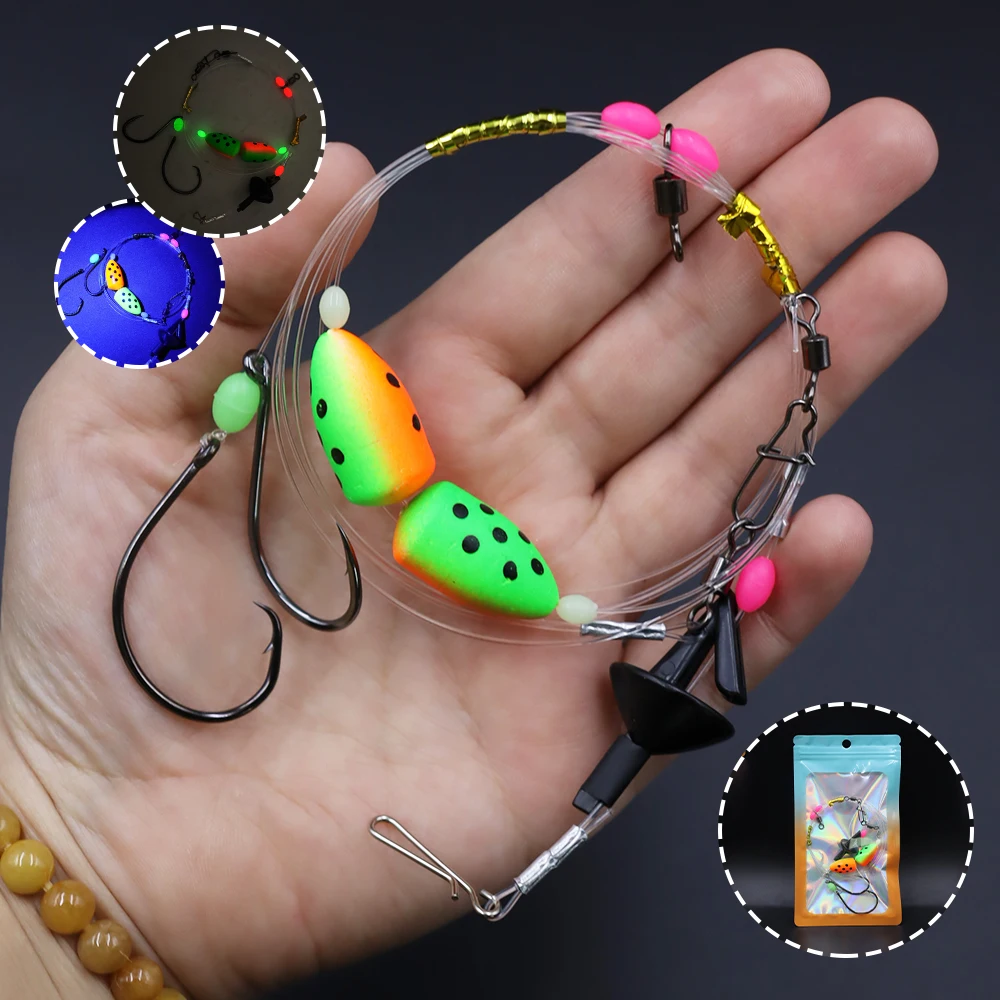 ZYZ 1 قطعة الصيد البحري الحفارات بكرة الحفارات مع مزدوجة المنقولة تعويم دائرة هوك طويل الصب تصفح الصيد الطعم الحفارات الصيد زعيم #2