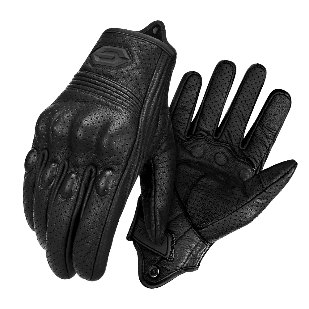 

Motocross Off-Road Gloves Vintage Leather Motorcycle Gloves Summer Racing Gloves With Anti-Slip Ventilation Design Guantes Moto