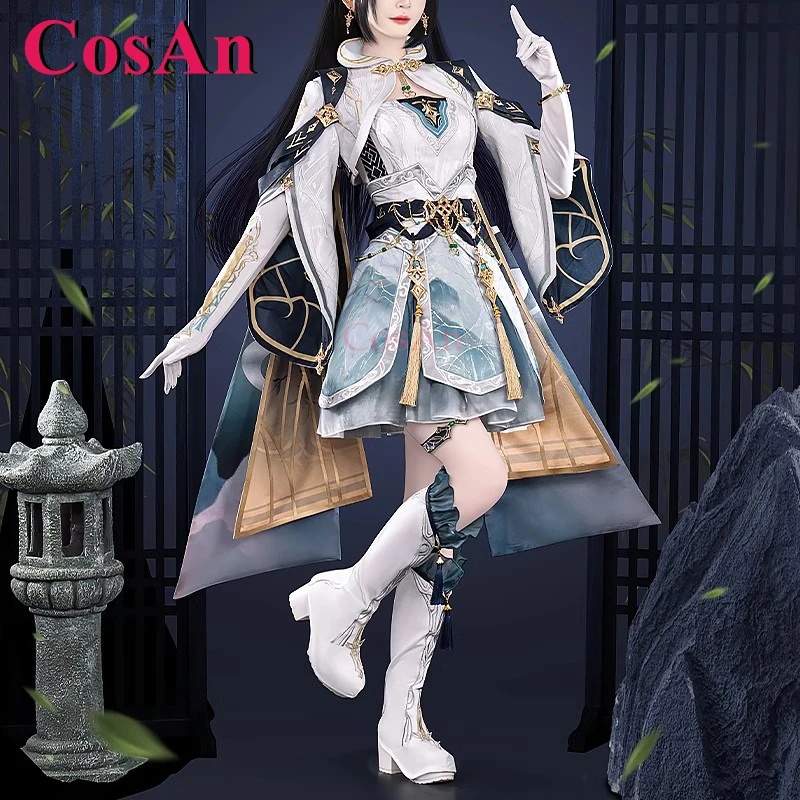 

CosAn Game Love And Deepspace Leading Lady Cosplay Costumes Flowing Clouds Holding Wind Combat Dress Party Role Play Clothing