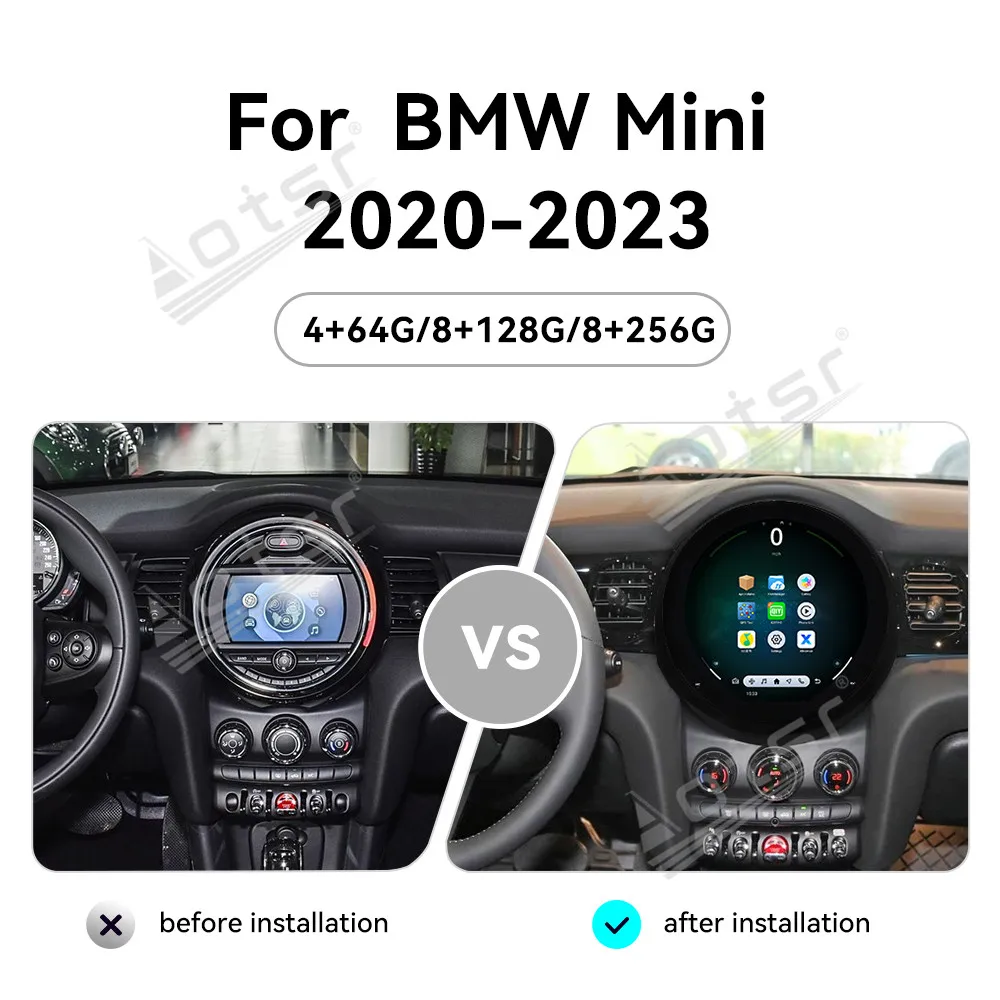 

11,7-дюймовый HD AI-экран Автомобильный радиоприемник для BMW MINI 2020-2023 Автомобильный мультимедийный видеоплеер GPS-навигация Carplay Автомобильный радиоприемник WIFI HD