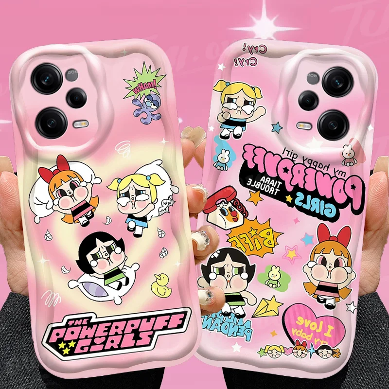 3D P-Powerpuff Girls Silicone Case For Xiaomi Redmi Note 13 12 11 Pro Plus 4G 5G 12S 11S 10 10S 9 9S 8 13C 12C 10C Turbo 3 Cover