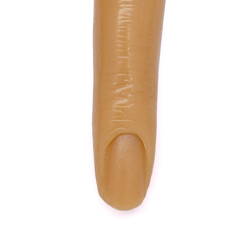 1 unidad: modelo de dedo de silicona flexible para practicar la manicura, con articulaciones, mano artificial para principiantes en el diseño de uñas, exhibición de joyas y aplicación de esmaltes.