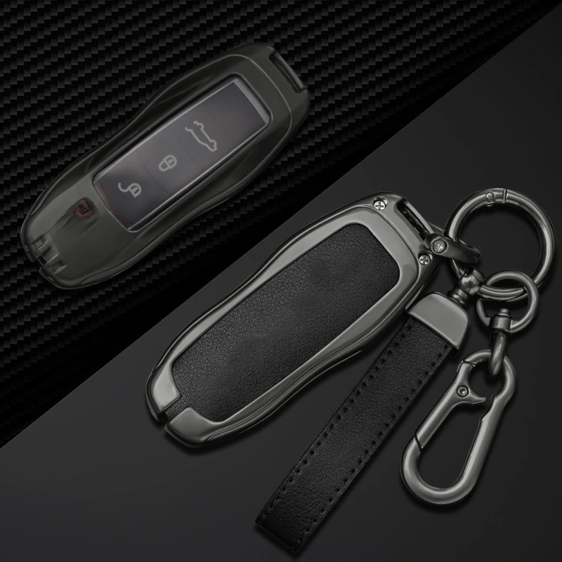 Funda de aleación de Zinc para llave de coche, carcasa Fob para Porsche Panamera Spyder Carrera Macan Boxster Cayman Cayenne 911 970 981, accesorios