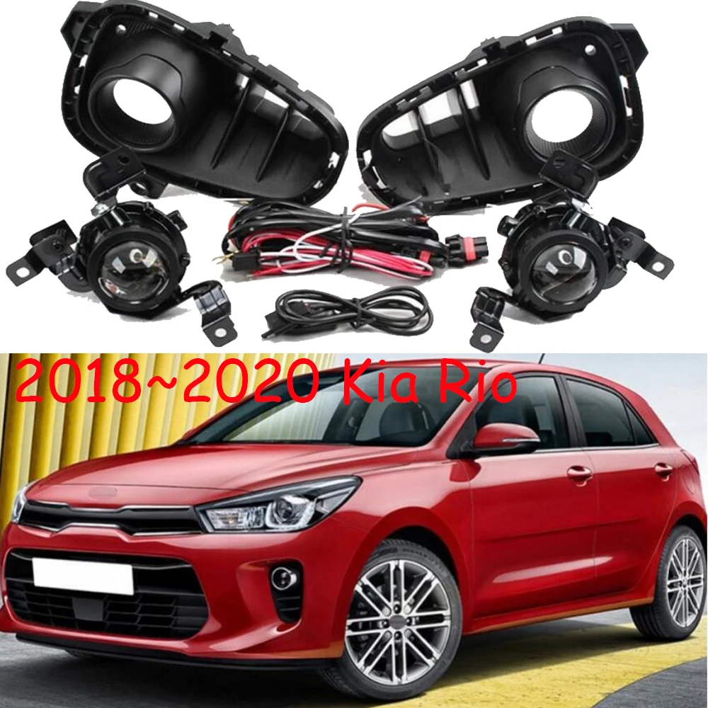 Передсветильник фара для автомобильного бампера Kia Rio, противотуманные фары 2018 ~ 2020y, галогенная лампа 4300K, проводная фара Hanress для Kia Rio, противотуманная фара