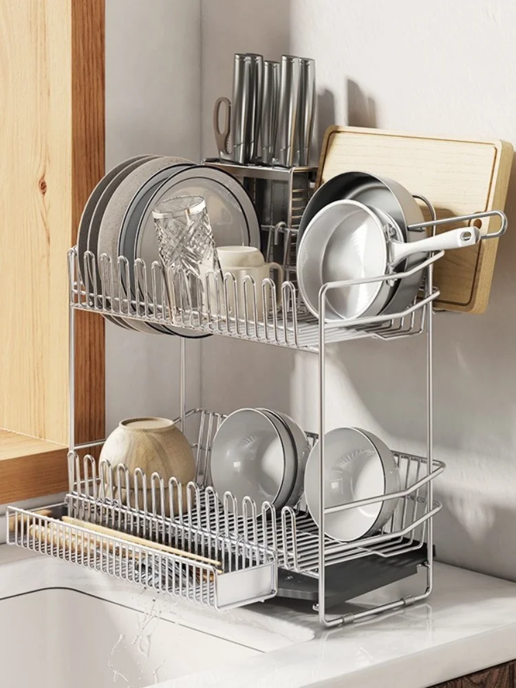 

Ultra-Narrow 304 Stainl Steel Double Layer Japanese Sle Kitchen Sink Di Drainer Ra Modern mat Design No Drill...