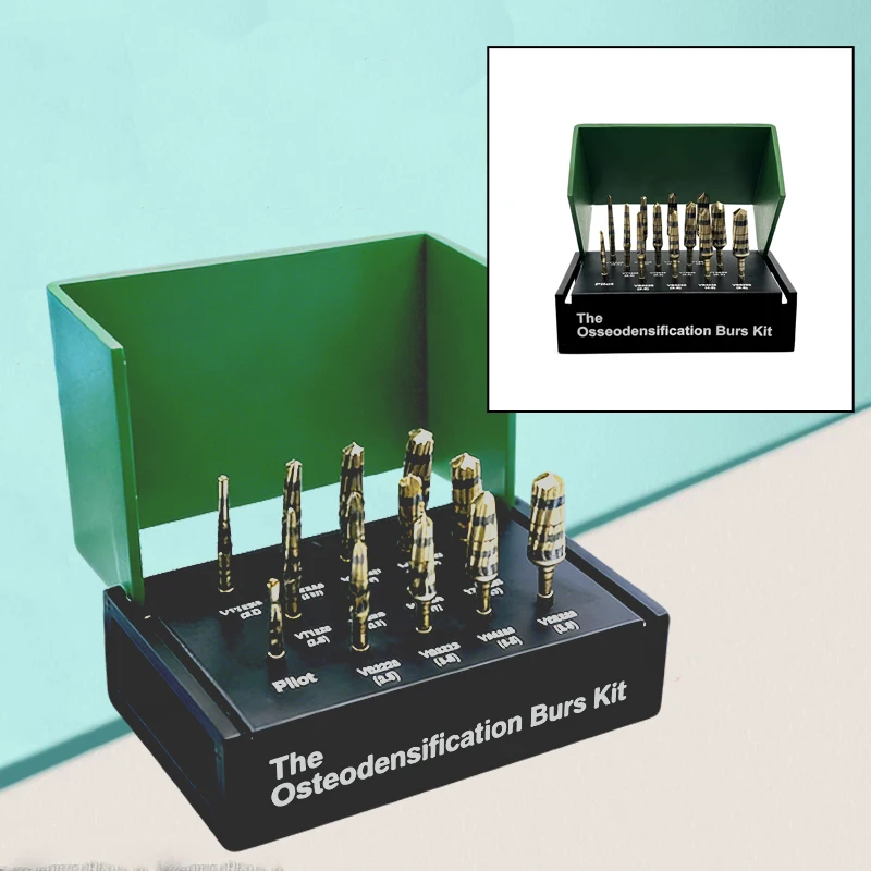 

Dental Implant Surgical Kit 13PCS with Osseodensification Burs and Sinus Lift Drills, Complete Surgical Driver Set Dentist