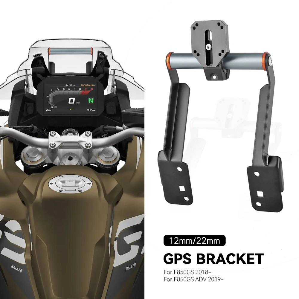 Motorcycle 12mm 22mm New Handle Extension Bar GPS Navigation Phone Holder Bracket For F850GS F850 GS ADV F 850GS Adventure