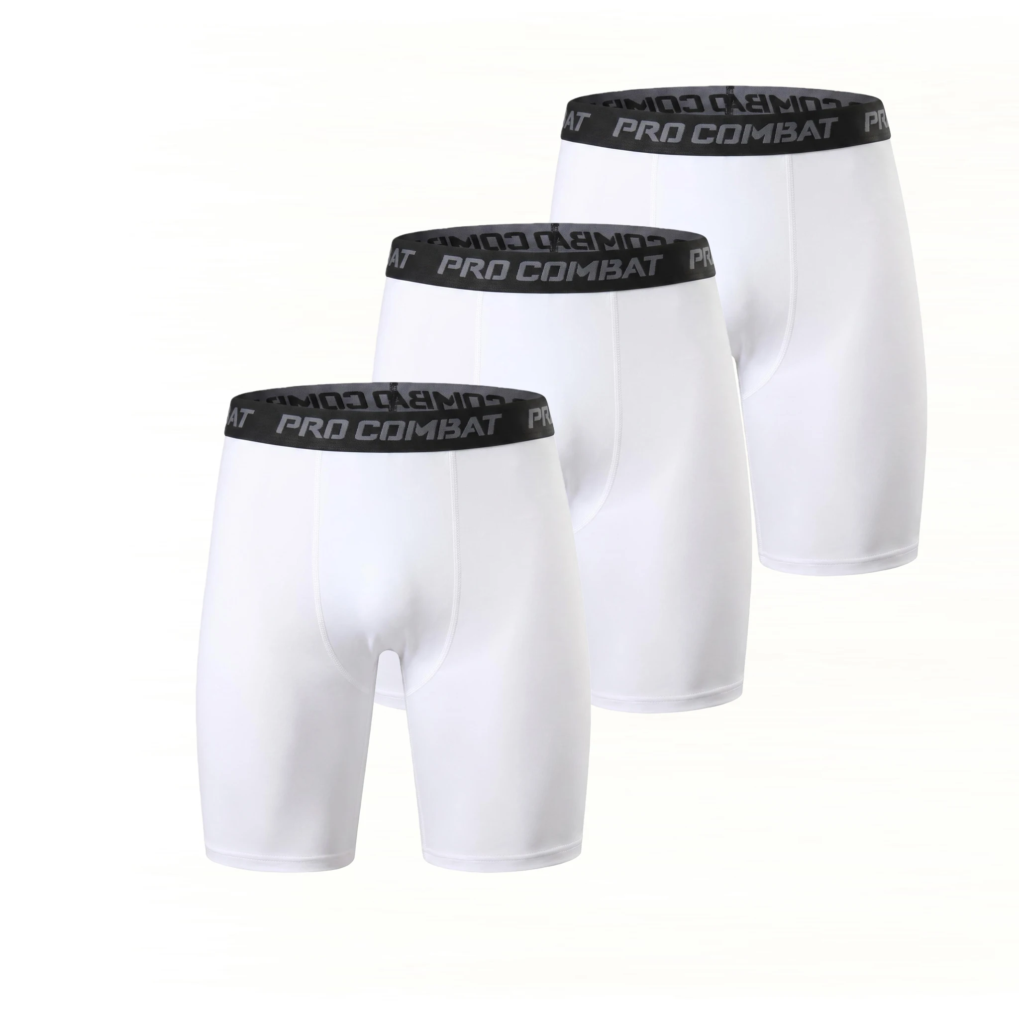 3er-Pack Herren-Kompressions-Shorts, schnelltrocknend, atmungsaktiv, eng anliegend, für Sport, Freizeit, Fitnessstudio, Training, Laufen, Sportbekleidung – Detail 6