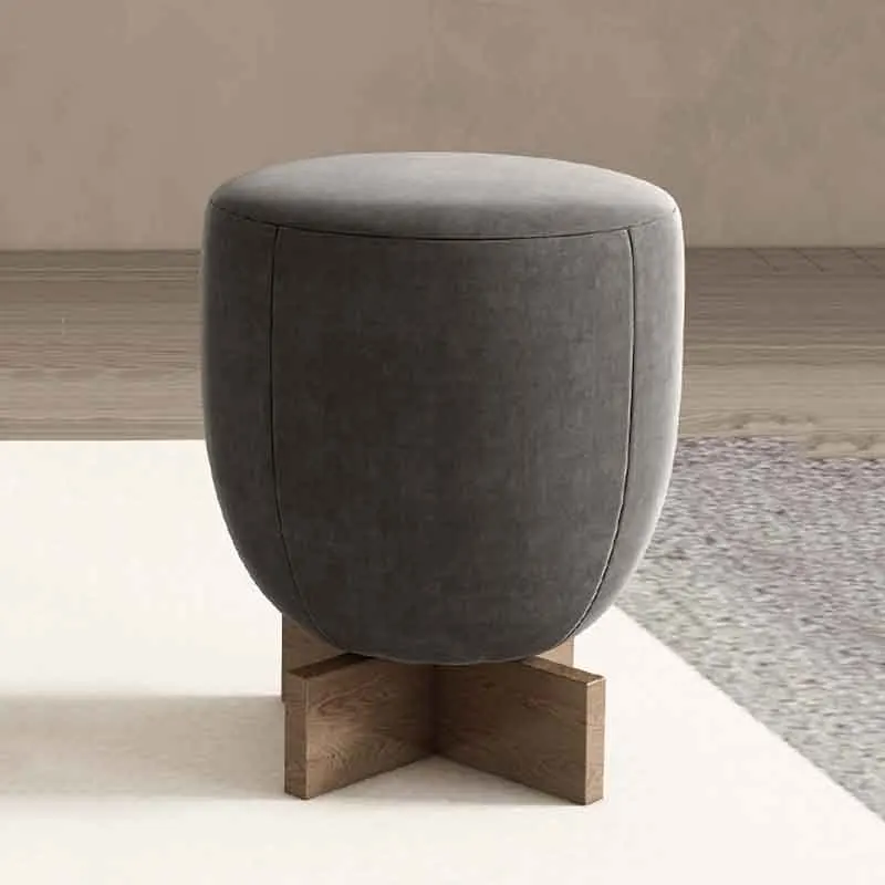 Taburete morno para sofá  sala  estar,  redondo  terciopelo,   maquillaje,   comedor creati