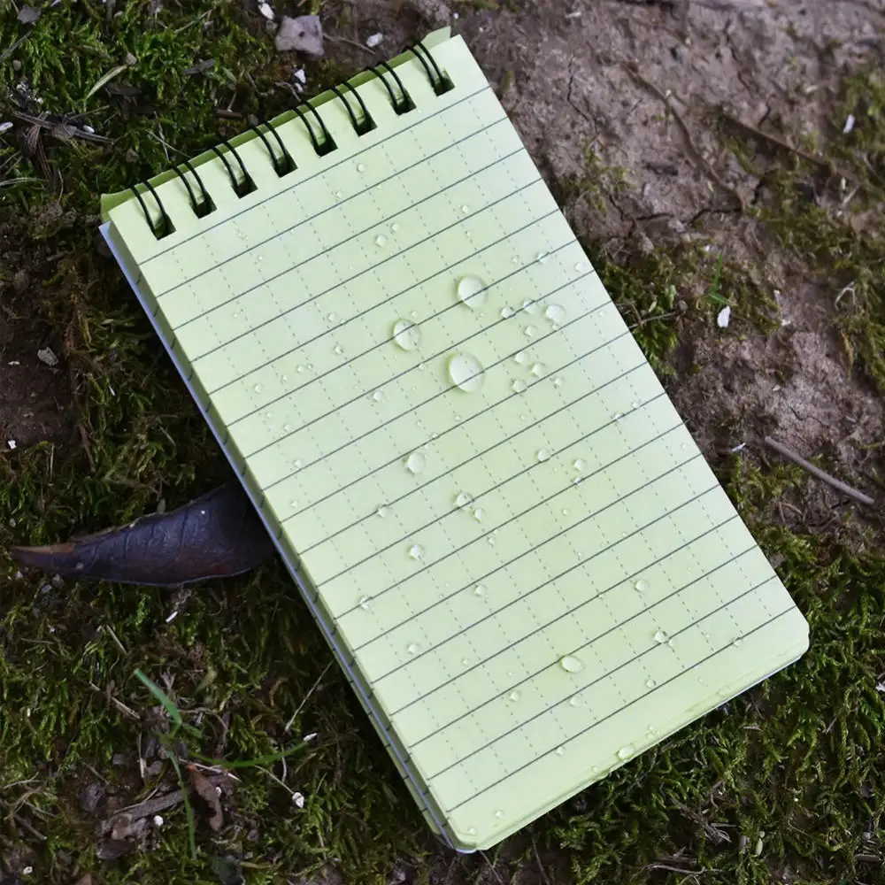 Podróżny przenośny notatnik na zewnątrz deszcz wodoodporny notatnik szkoleniowy papier do pisania taktyczny notatnik dziennik Planner Agenda 1 szt.