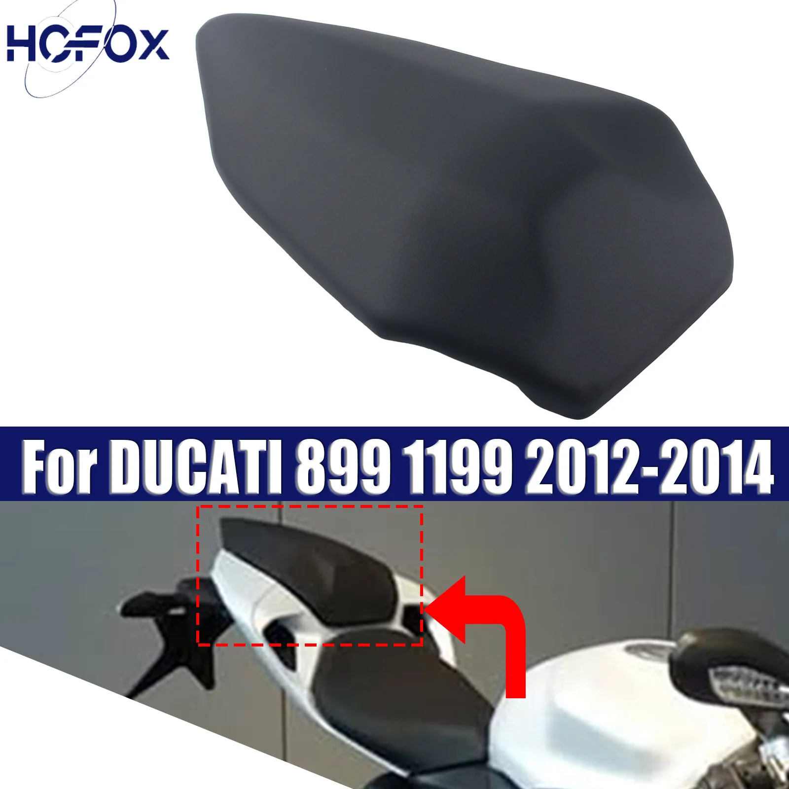 

Motorcycle Rear Passenger Seat Cushion For DUCATI 899 1199 2012-2014 2013 2014