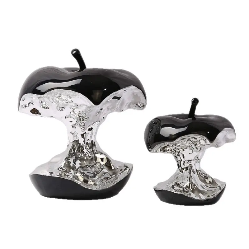 

Art electroplating apple resin creative ornaments living room office entrance desktop wine cabinet soft decoration crafts