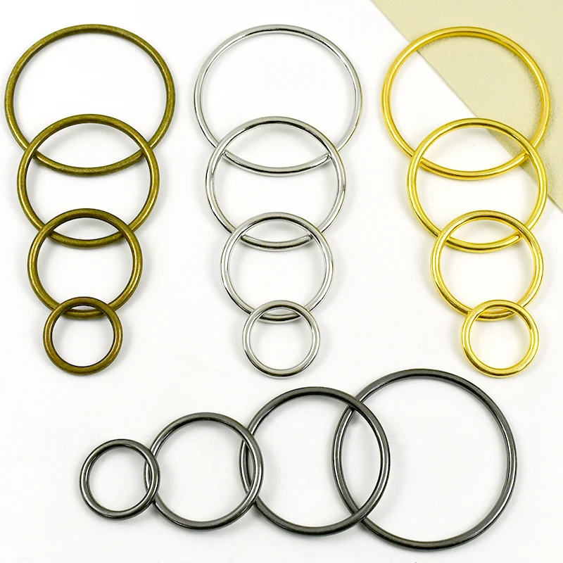 

5Pcs 20-50mm Round Metal Ring for Clothes Belt Decor Buckle Backpack Carabiner Rings Handbag Handle Connect Hanger Loop Hardware