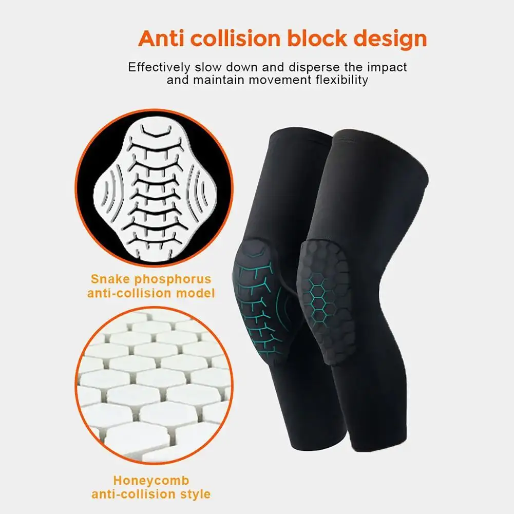 1PC Basketball Knee Pads Sleeve Honeycomb Brace Elastic Kneepad Protective Gear Patella Foam Support Volleyball Support