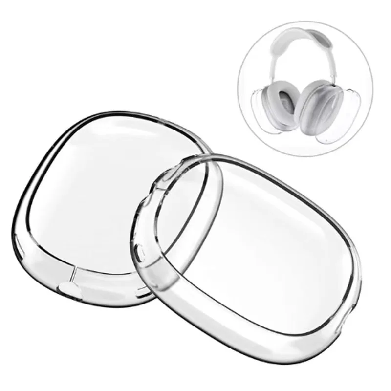 For AirPods Max Transparent Case Soft TPU Anti-Scratch Cover Sleeve Protective Cases For Apple AirPods Max Headphone Accessories
