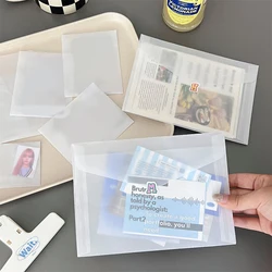 10PCS INS Translucent Storage Bags Envelope Packaging Bags Waterproof Dust-proof InsIdol Photo Cards Holder Protective Bags