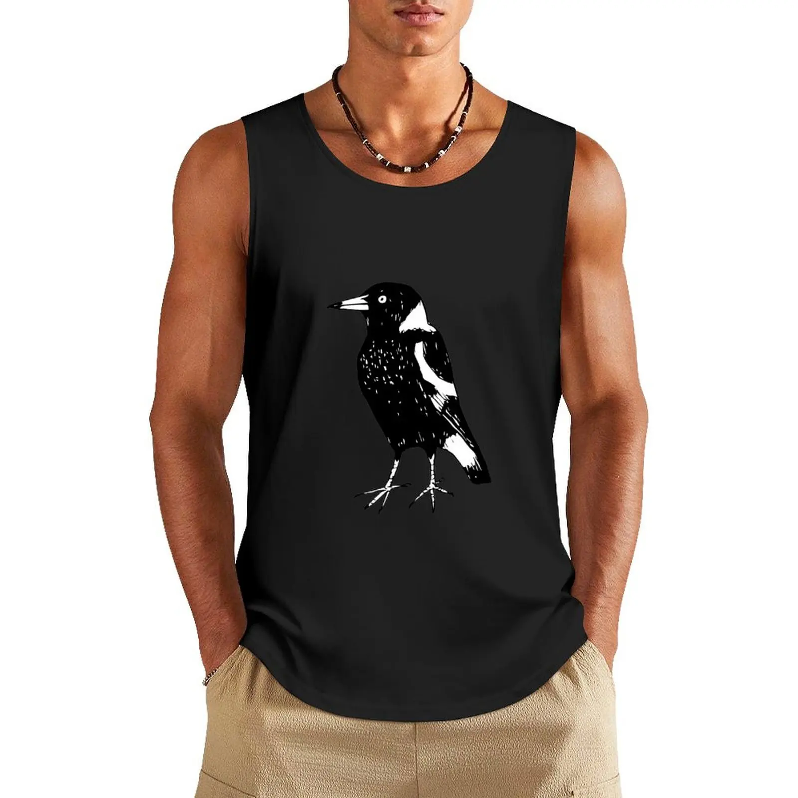 Max the Magpie - Raising funds for BirdLife Australia Tank Top t shirt bodybuilding men Top summer