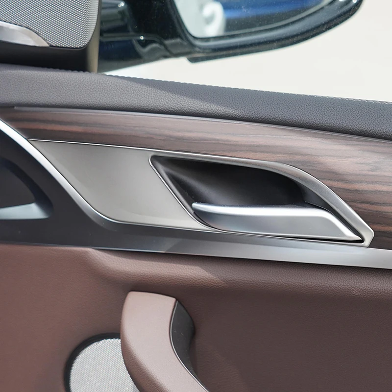

Stainless Steel Car Inner Door Handle Panel Frame Decoration Trim For BMW X3 X4 G01 G02 2018-22 LHD Interior Accessories Sticker
