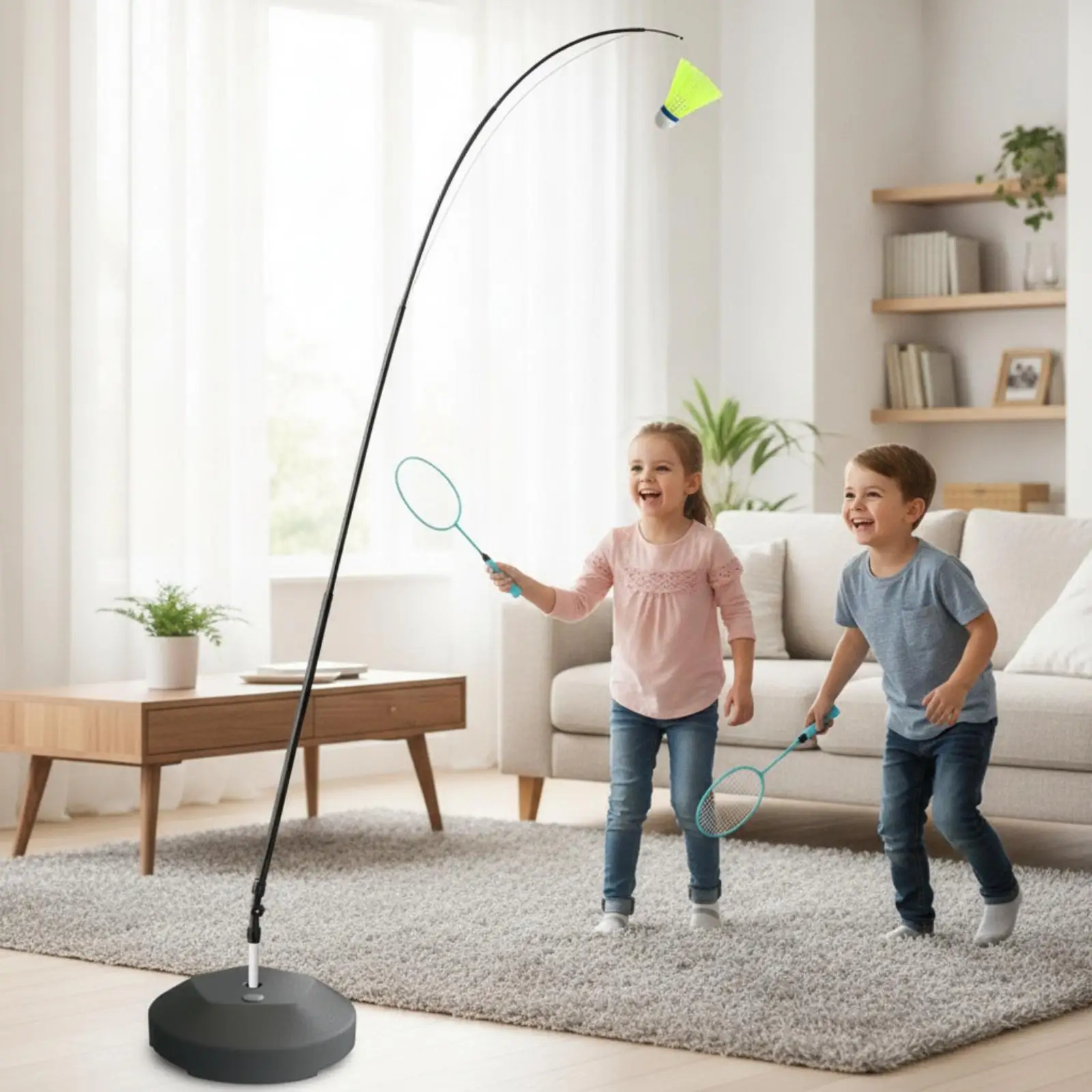 Badminton Comeback Indoor Badminton with Water Base Self-Returning Training Device for Beginners, Home
