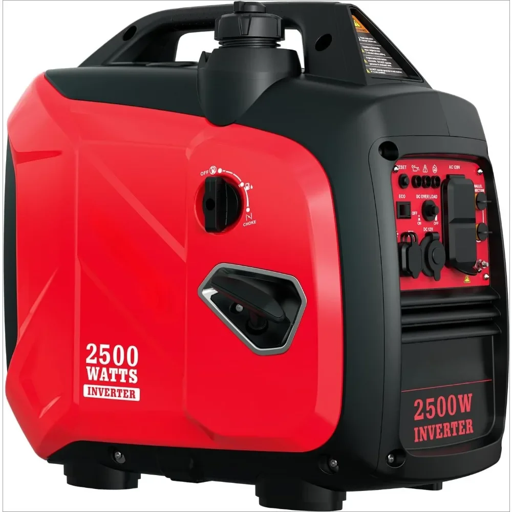 2500-Watt Gas Powered Portable Inverter Generator, Super Quiet for Camping, Tailgating, Home Emergency Use,