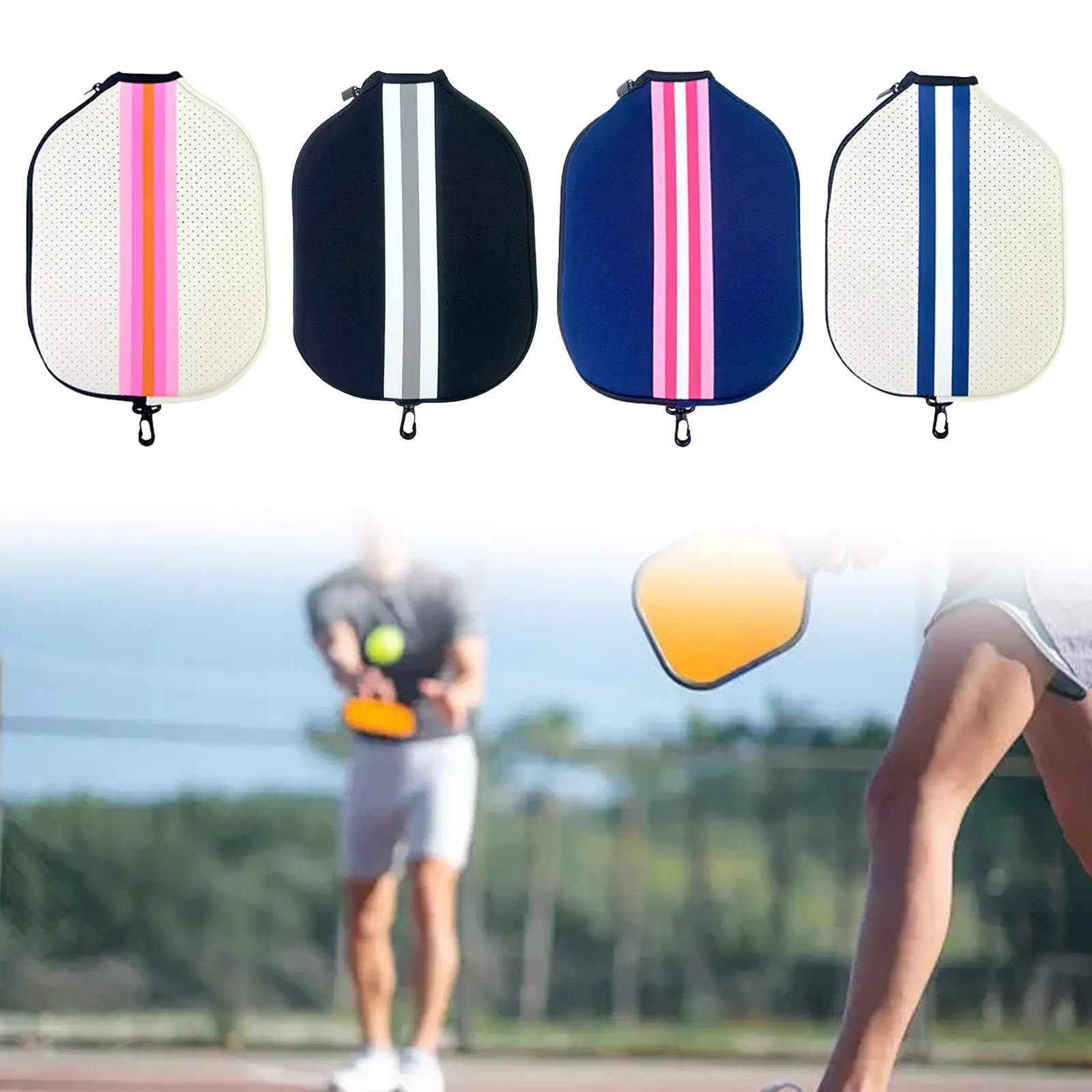 Capa de remo de pickleball apenas à prova d'água com manga de neoprene com gancho suspenso