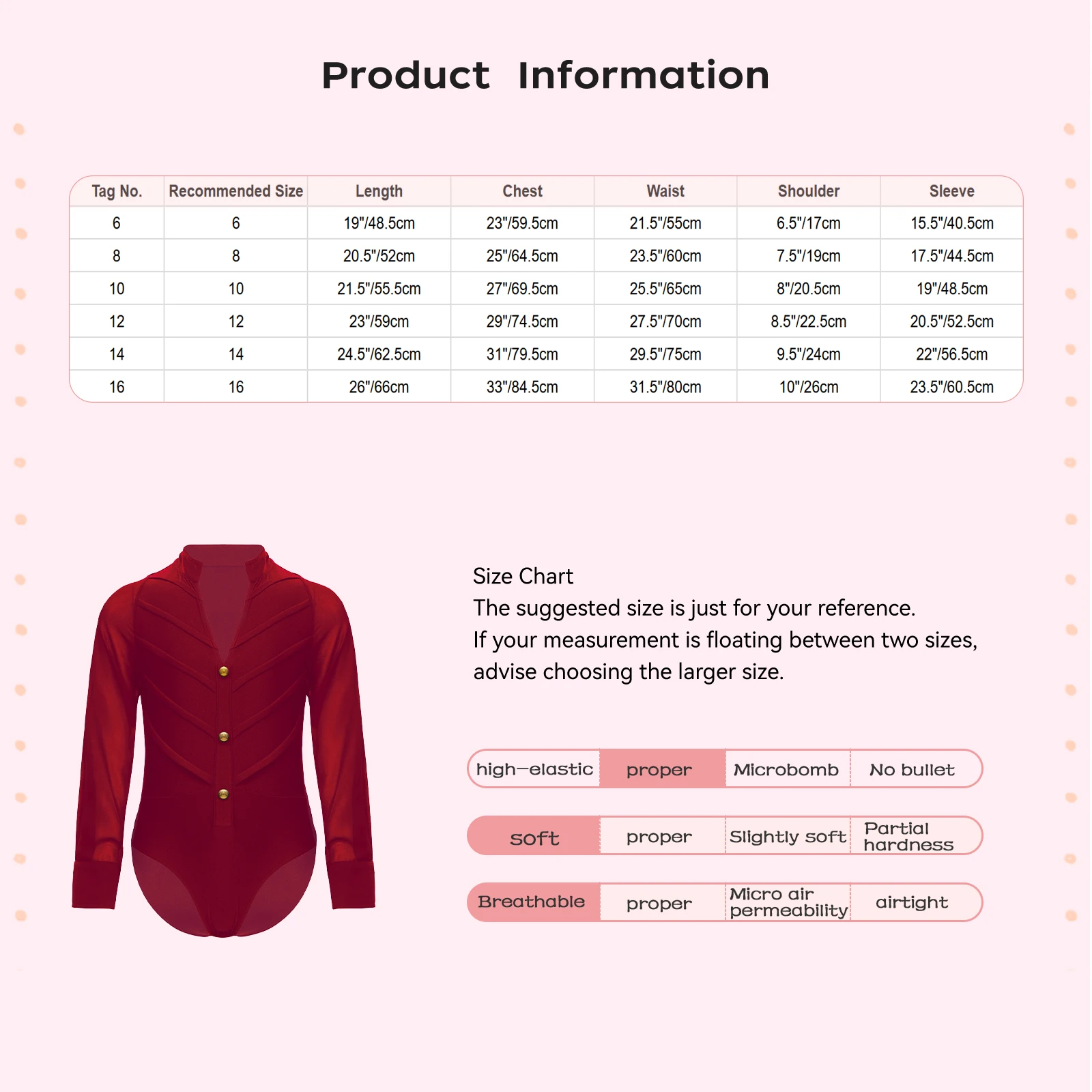 Ragazzi Body da ballo latino Sala da ballo Salsa Tango Rumba Samba Camicia da ballo Top Performance Tuta a maniche lunghe Jazz Samba Dancewear