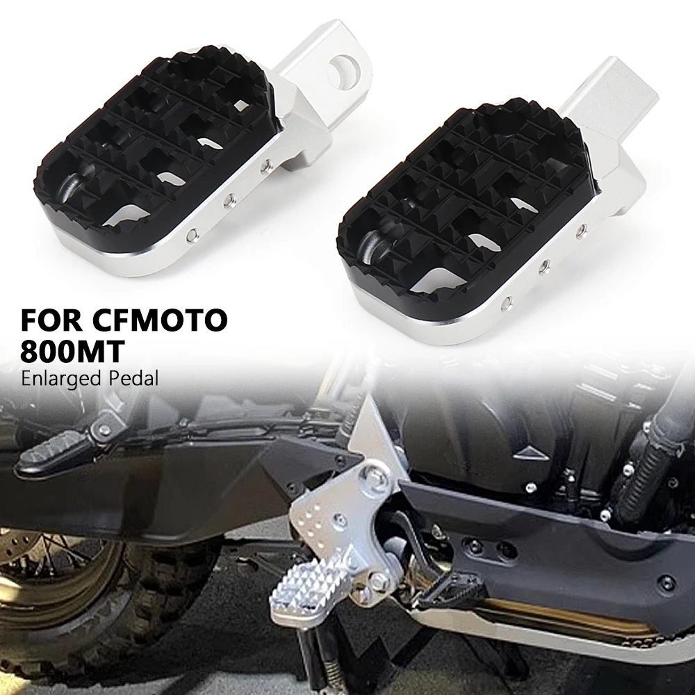 CNC Motorcycle Front Footrest Foot Pegs Enlarged Riders Foot Rests Extender Pedal Adapter For CFMOTO 800 MT 800MT 800mt 800 Mt