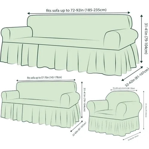 Gossamer Wheel Seat Cover/Sofa Cover 3 + 1 + 1 _ lilac