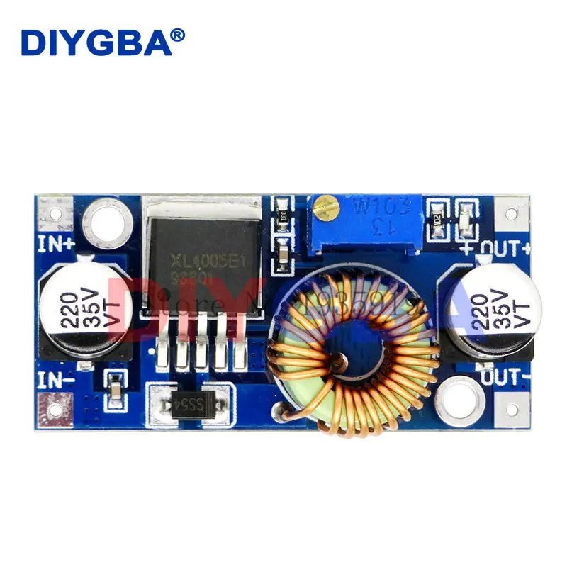 10 unids/lote 5A Max DC-DC XL4005 módulo de fuente de alimentación ajustable reductor placa de cargador de litio LED