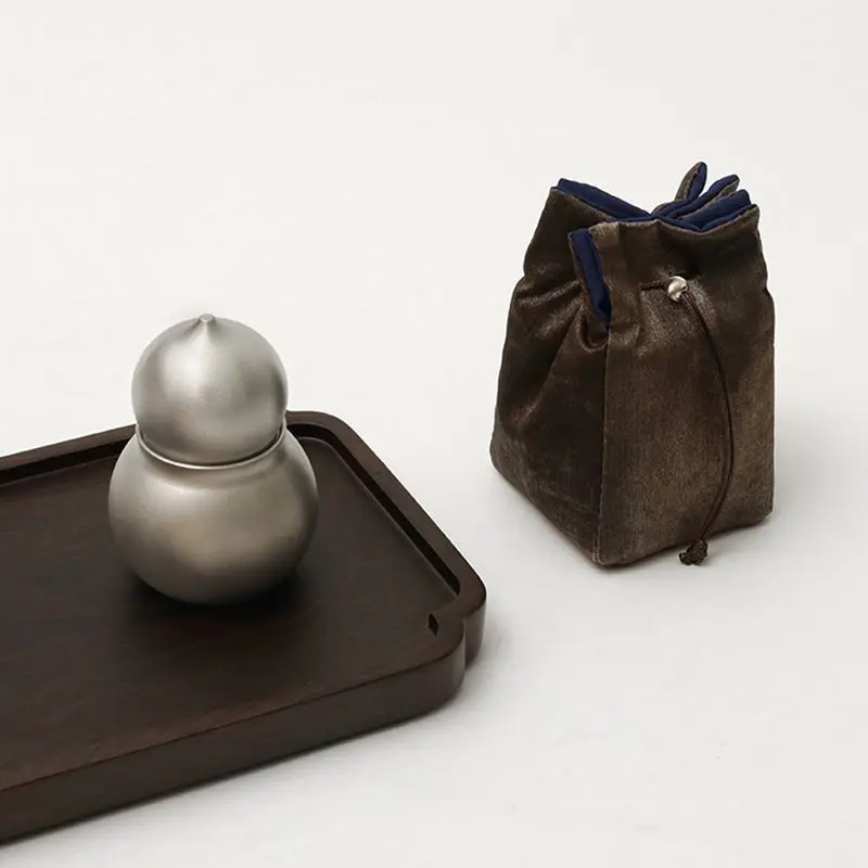 Tea warehouse high pure tin can moisture-proof sealed storage  can Chinese gourd tea set ceremony