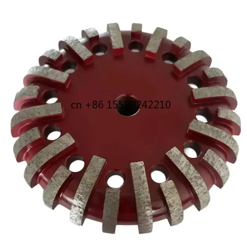 for Terrco Compatible Long Life Multi Segment Diamond Radius Wheels for Cove Base Grinding on Concrete Stone Marble Granite