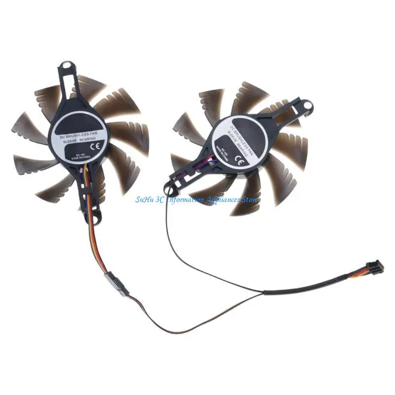 

Универсальный 80-мм 4-контактный охлаждающий вентилятор, запасная часть для видеокарты RX580 2048