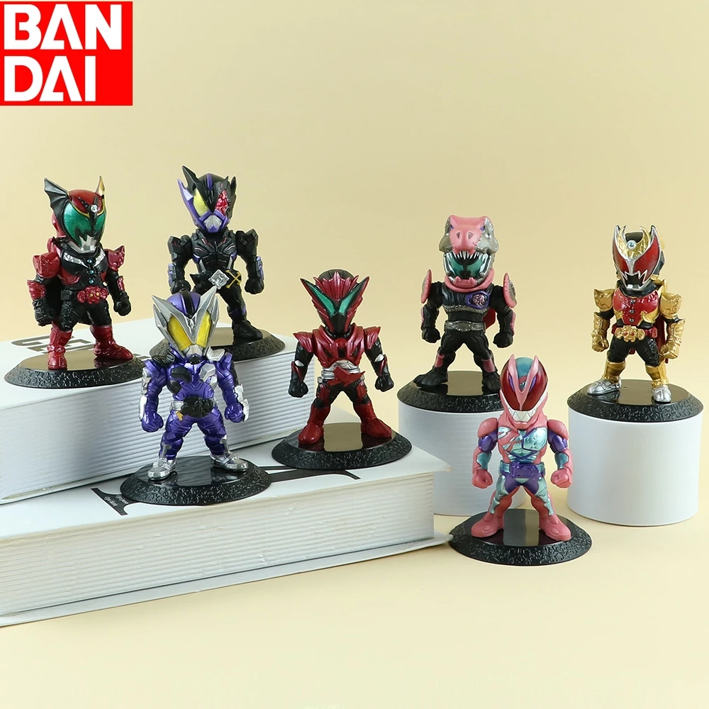 7 Pcs Anime Kamen Riders Pvc Figure Collectible Trendy Model Cartoon Masked Superman Car Cake Decoration Doll Toys Gift Decor