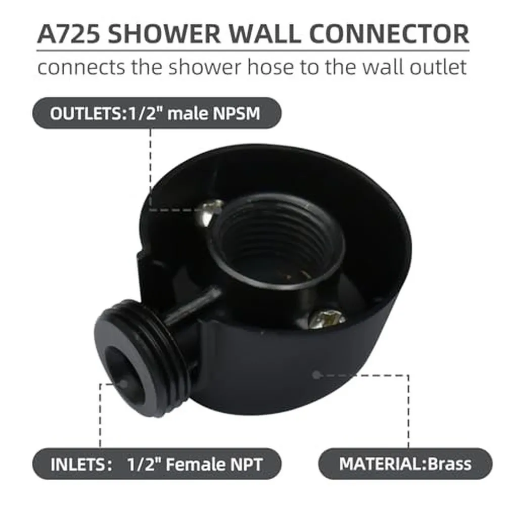 A725WR Compatible Shower Wall Connector Elbow with 1/2 IPS Thread for Consistent Water Delivery and Reduced Leakage