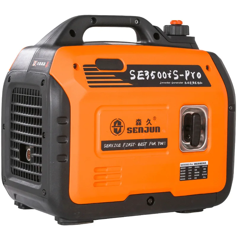 Small 1.2kw portable silent camping boating fishing external gasoline power inverter generator set