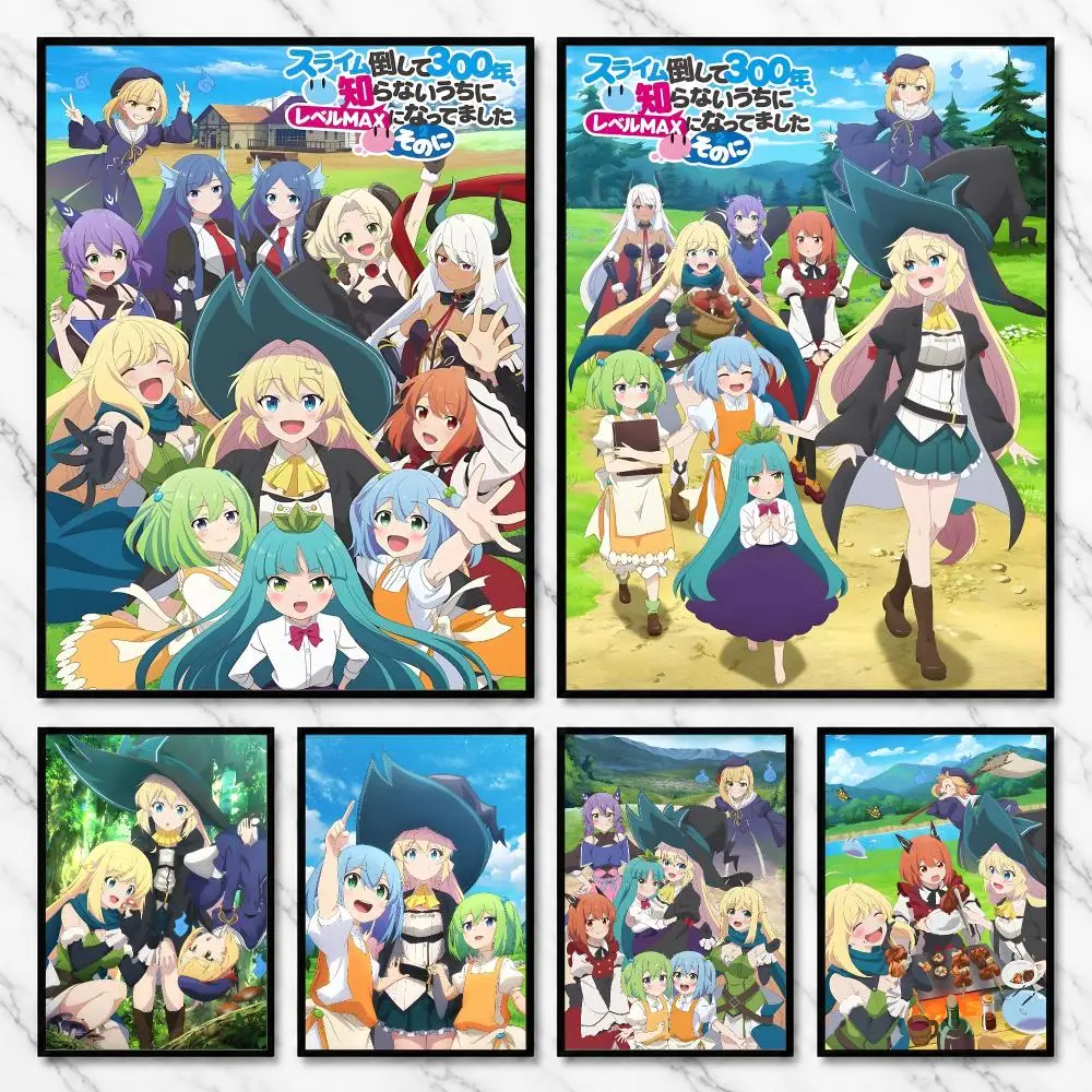 Killing Slimes for 300 Yrs & Maxed Out My Lv Anime Poster Self-Adhesive Unframed Fashion Wall Prints for Office & Home Decor