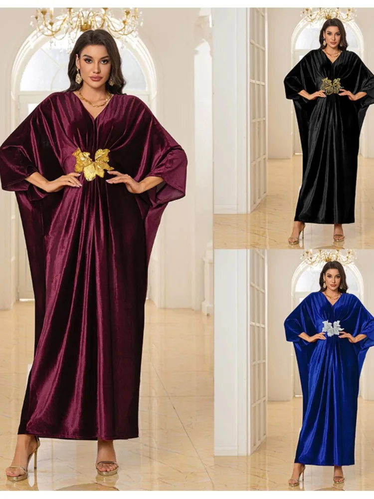 Zomer Cover Ups Vrouwen Badpak 3/4 Mouw Gewaden Badpak Gewaad Jurk 2026 Nieuwe Fluwelen Strand Vakantie Maxi Jurken Cover-Up