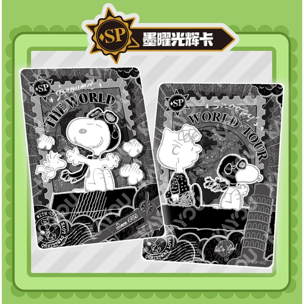 KAYOU Original Snoopy Collection Cards Comic Protagonist Leisure Holiday Beach Splicing Cards Fans Creative Peripheral Toy Gifts