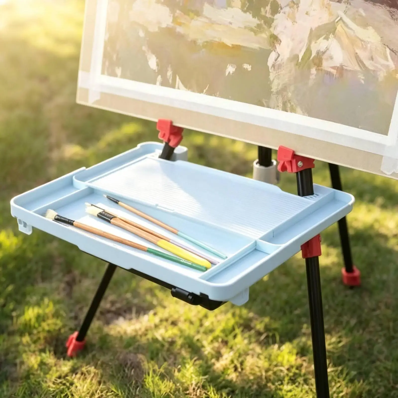 Portable Foldable Easel Tray Adjustable Art Easel Tray Space-Saving Multi-Use