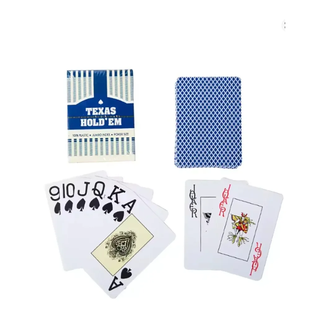 Set Waterproof Playing Cards for Baccarat Texas Hold'em, Durable Smooth Poker Cards for Bridge Casino Home Party Games image 2
