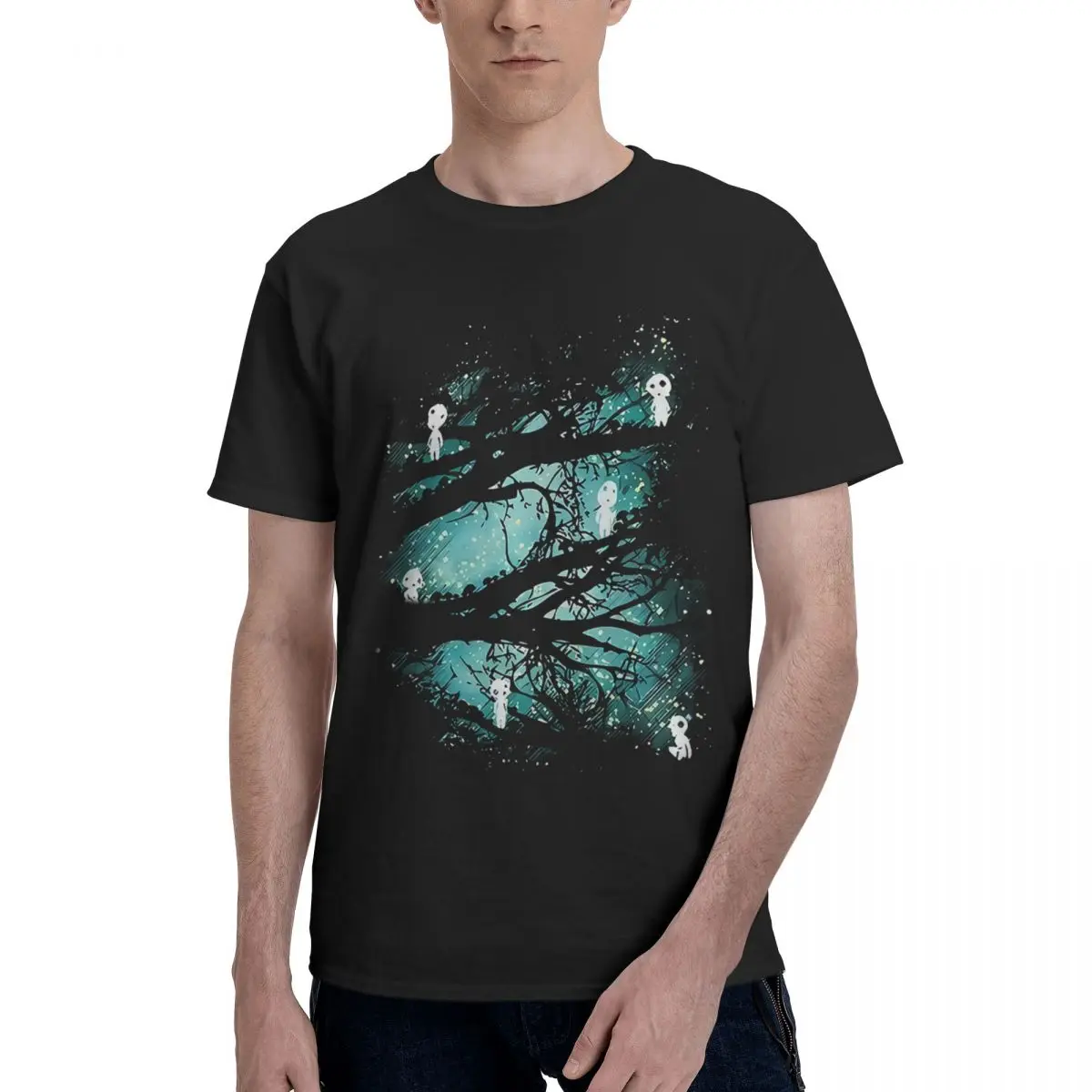 

Mononoke Forest Spirit Kodama Totoro Miyazaki 100% Cotton Casual Breathable Confortable Summer Football Shirts 2025 Graphic Tee