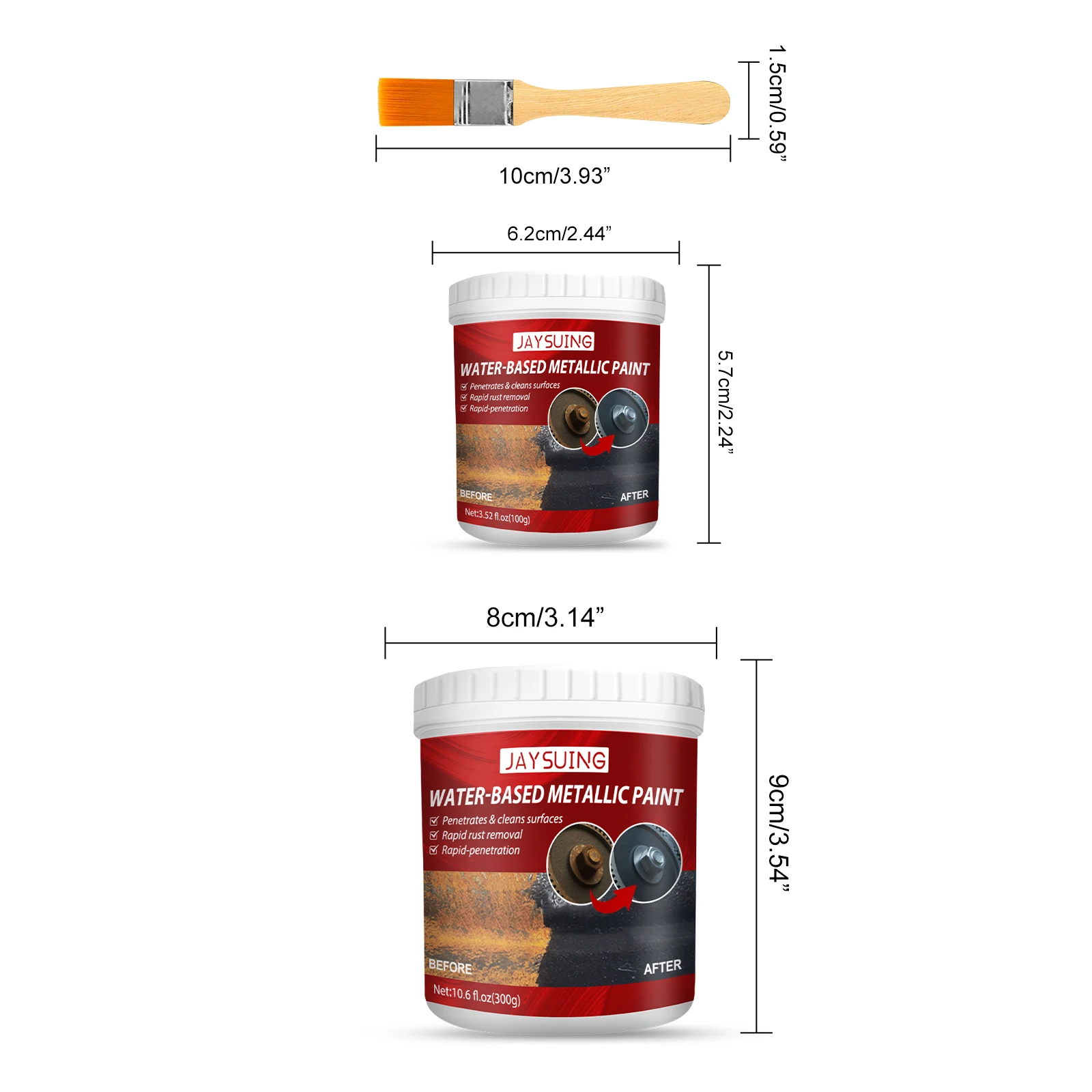 Anti Rust Car Paint Multi-functional Automotive Water-Based Removal Deruster Surface Lasting Primer Agent Rust Metal Anti-Rust