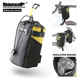 Rhinowalk Bike Water Bottle Carrier Pocket Pouch Bike Insulated Handlebar Tool Bag Touring Commuting Pouch Fit MTB Road Bike