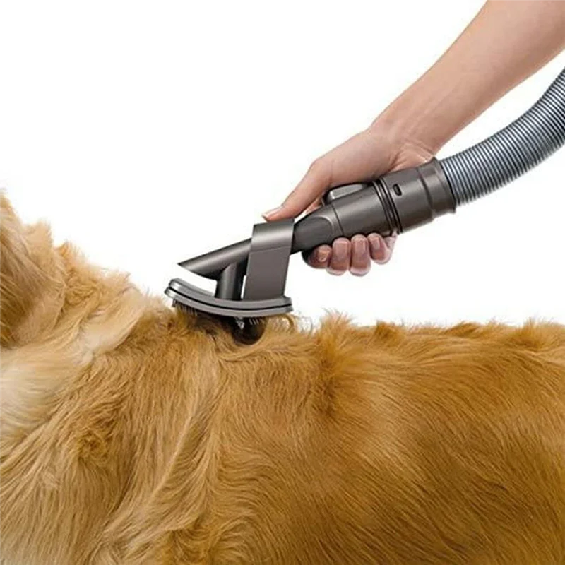 Pet Grooming Kit , Dog Brush Hair Vacuum Attachment for Dyson V7/8/10/12/15, with Extension Hose and Trigger Lock