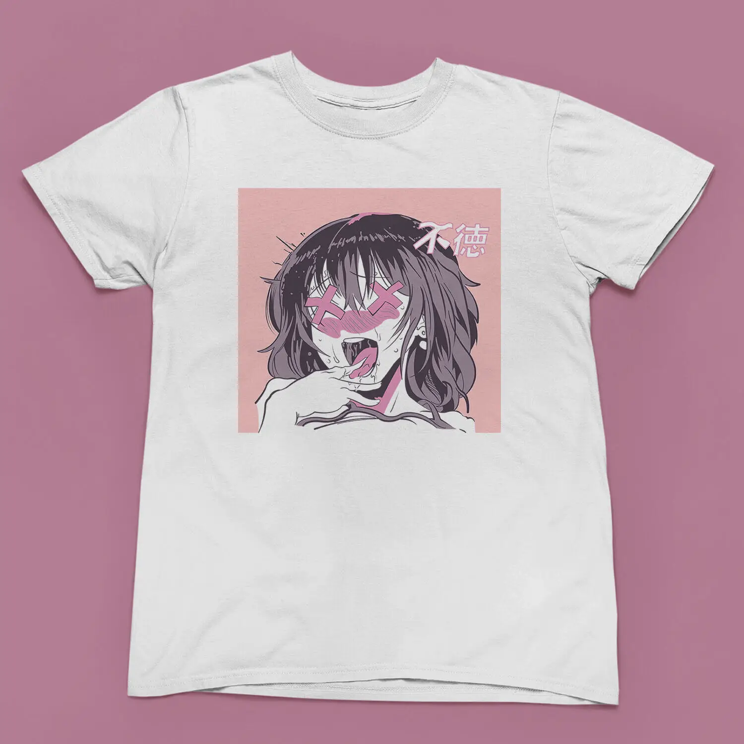 Hentai Masked Girl T-Shirt – X Eyes Design - Men, Women, Kids Tee