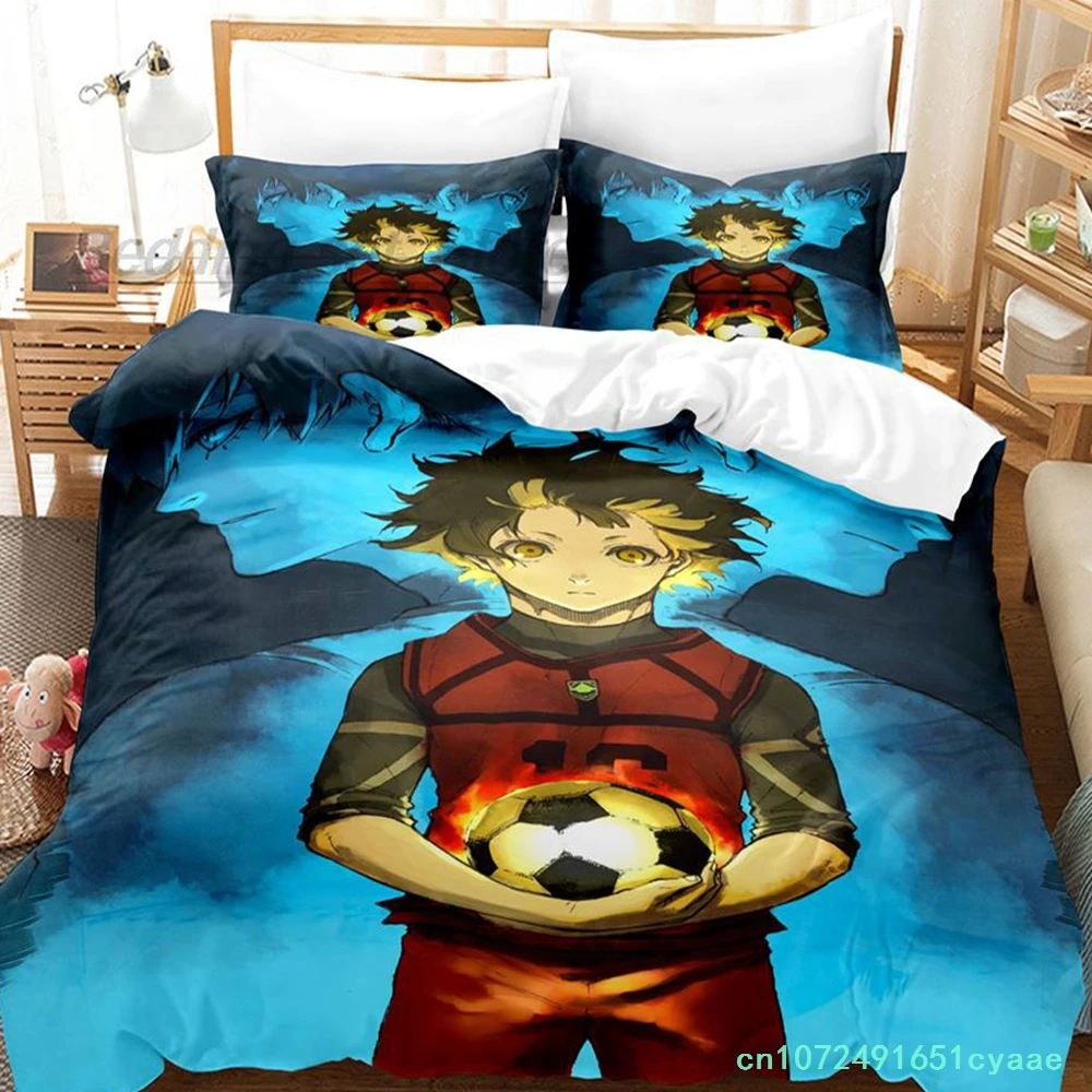 BLUE LOCK Bachira Bedding Set Single Twin Full Queen King Size Bed Set Aldult Kid Bedroom Duvetcover Sets 3D 2022 Bed Sheet Set