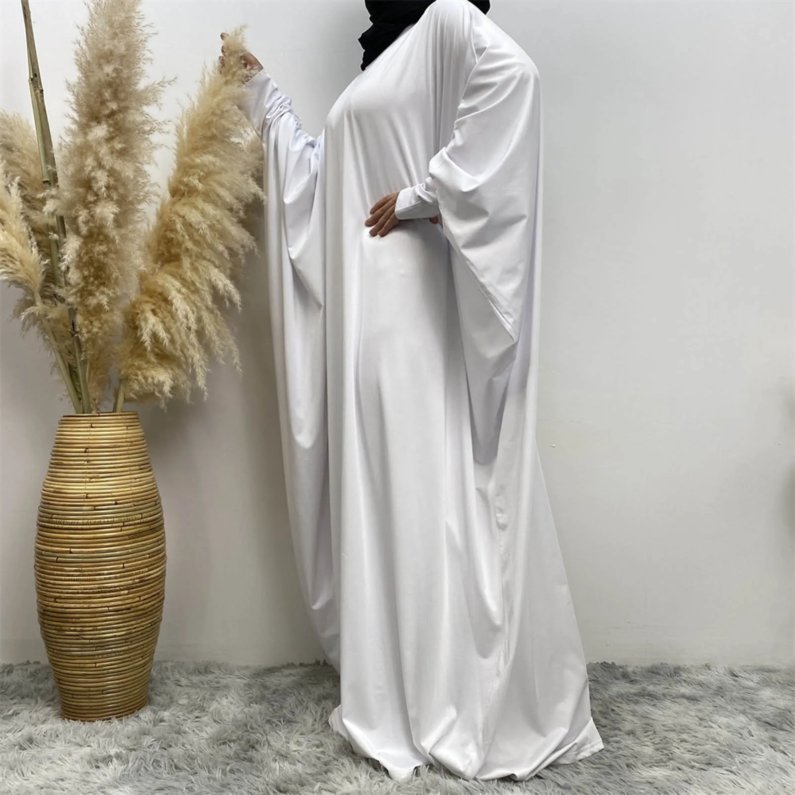 New Ramadan Muslim One Piece Prayer Hijab Dress Garment Full Hooded Women Cover Niqab Islam Dubai Modest Abaya Eid Clothing