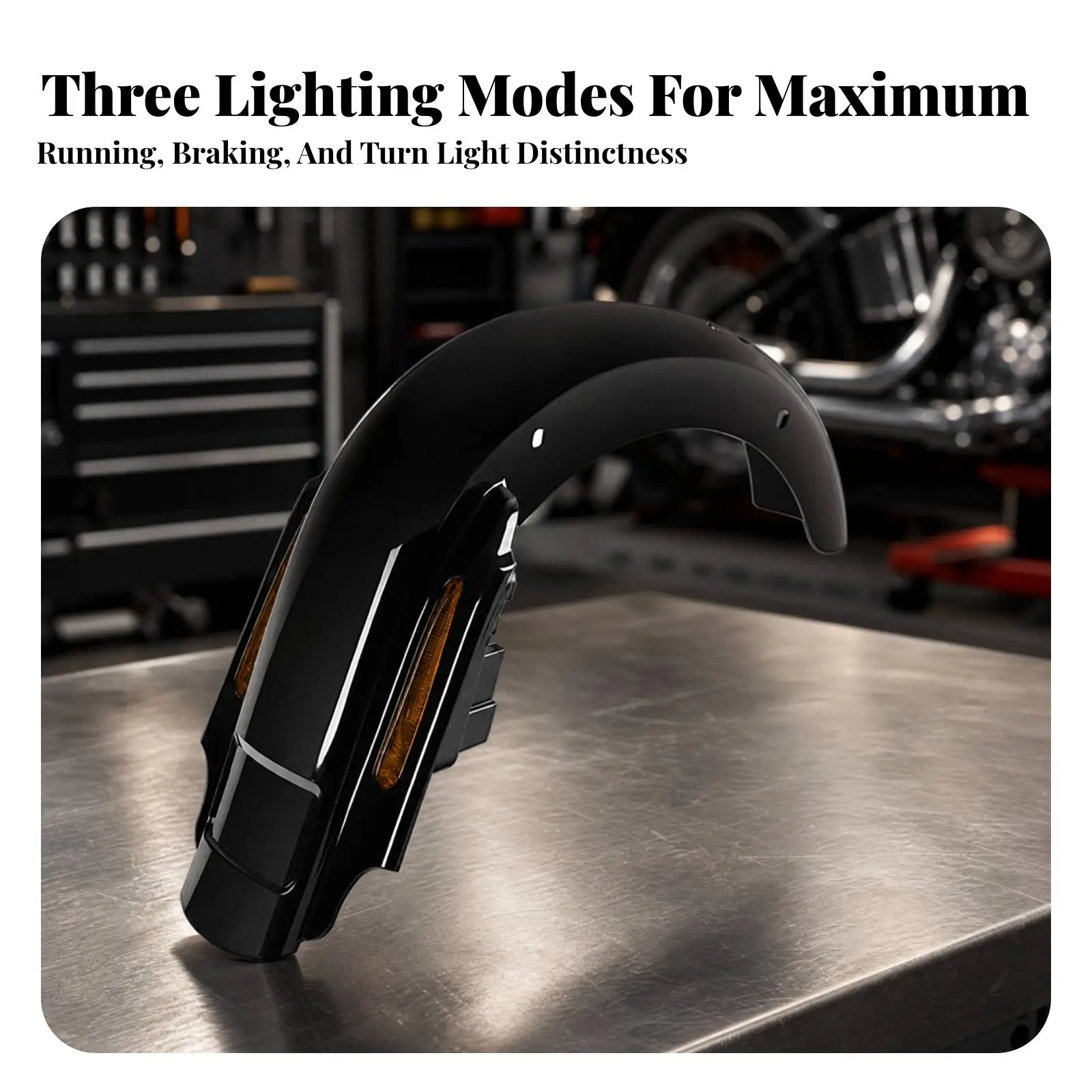 Yellow Motorcycle Tail Light Assembly for Travel Series 1993-2008 with ABS Alloy Construction