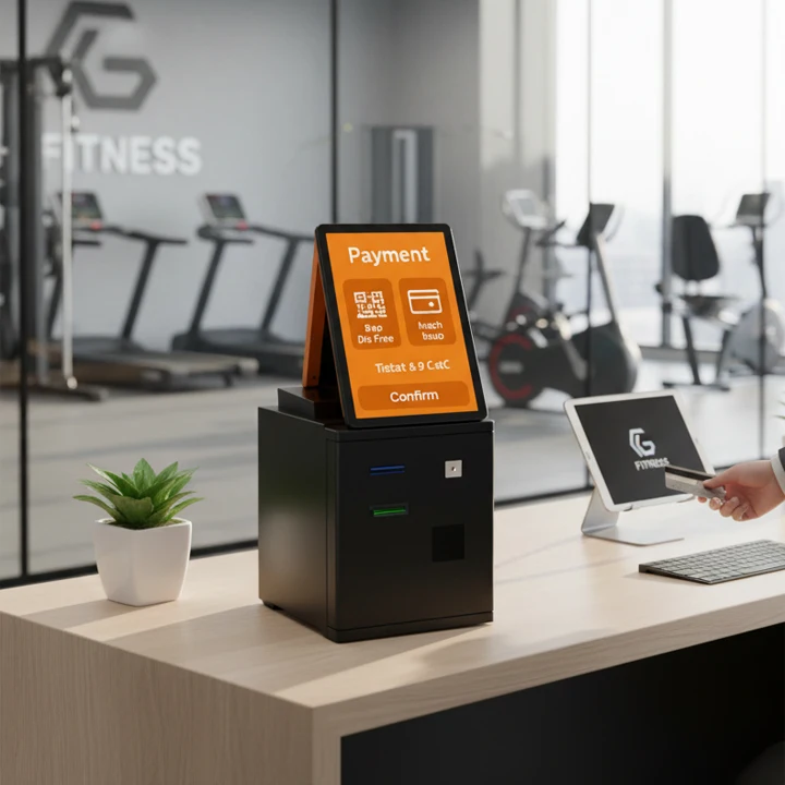 Double Side Self Service Slot Machine Ticket Kiosk Payment Terminal for Gym with Ticket Payout Function