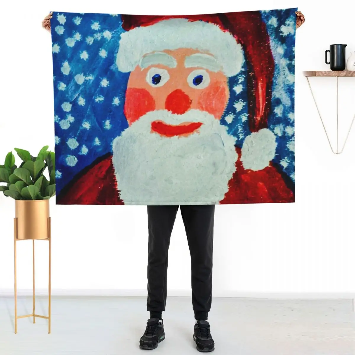 Jolly Old Saint Nick Throw Blanket for babies Large Shaggy funny gift Vintage Sofa Quilt Blankets